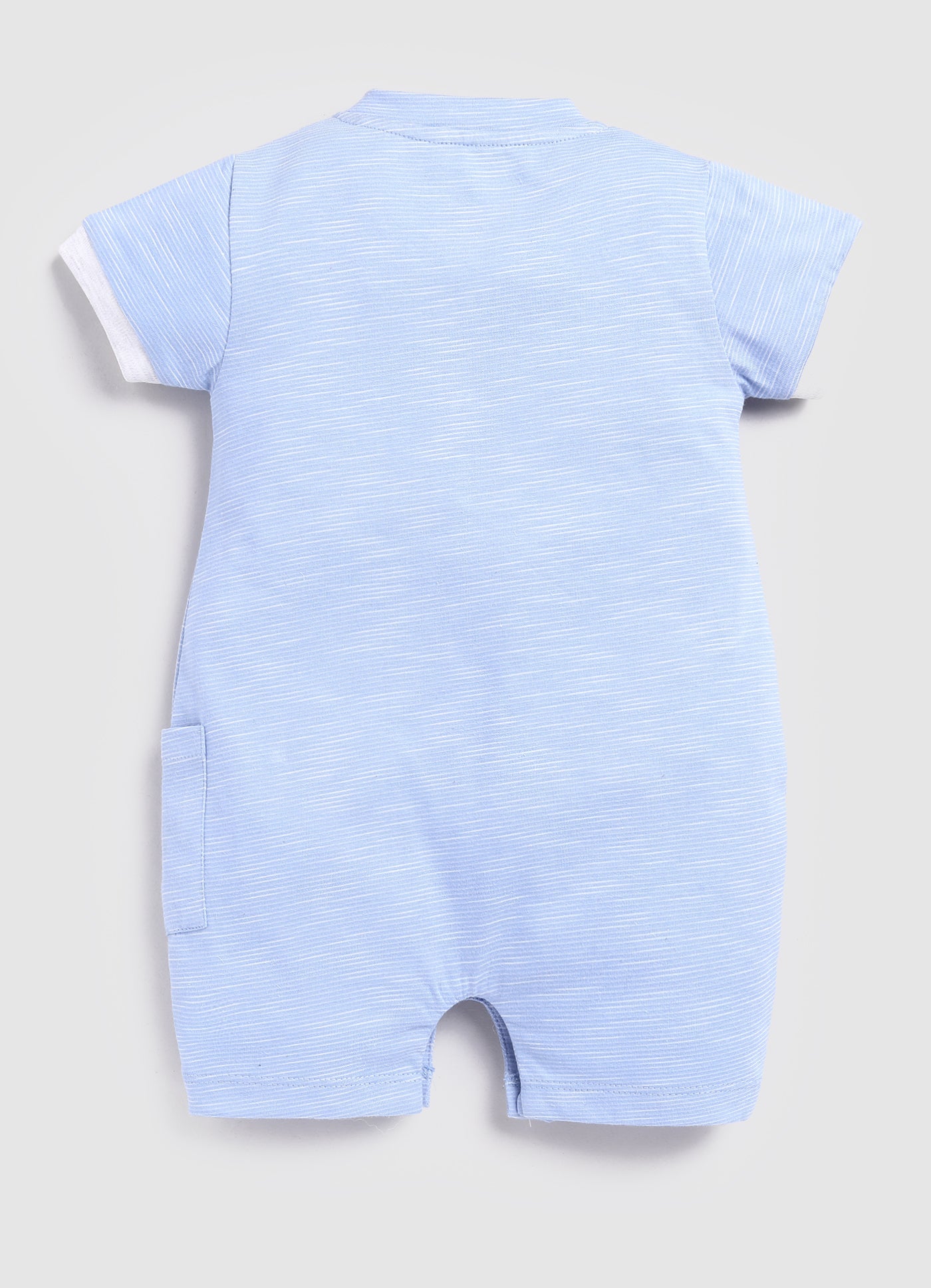 Giraffe Printed Baby Boy Romper-Royal Blue