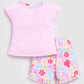 Baby Girl T shirt and Short set-Pink