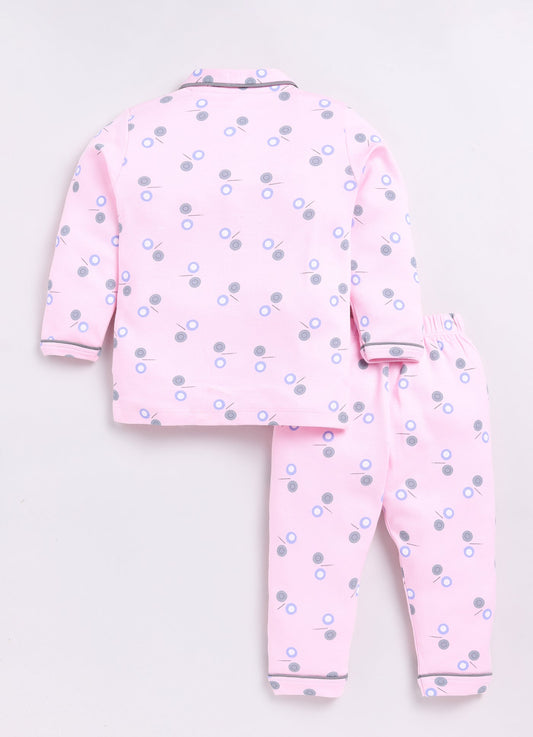 Cute & Comfy Baby Girl Night Suit-PINK