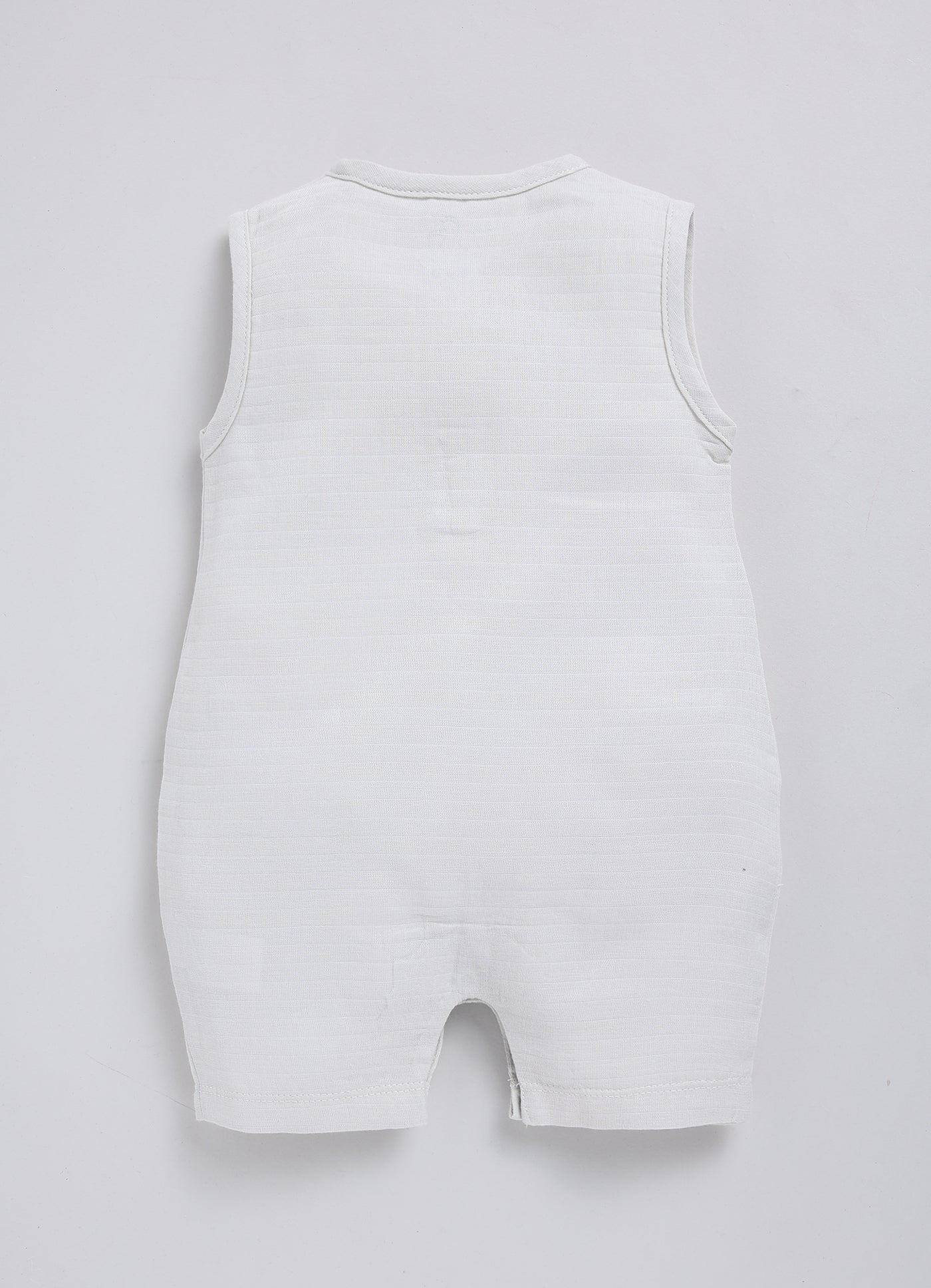 Baby Boy Sleeveless Desiger Romper-LIGHT GREY