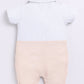 Cute Formal Baby Boy Half Sleeves Romper-BEIGE