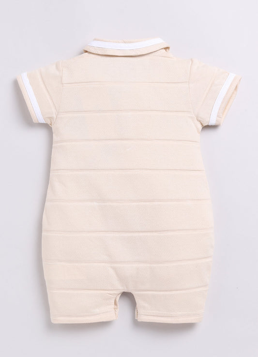 Smart Baby Boy Romper-Beige