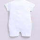 Baby  Boy Great Moment Rainbow & Bunny Summer Romper-WHITE