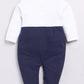 Cute Formal Full Sleeve Baby Boy Romper-Navy Blue