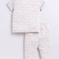 Star Print Baby Boy Half Sleeves Night Suit-BEIGE