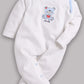 BABY GO Full Sleeve Romper For Baby Boy & Girls-WHITE