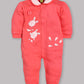 BABY GO 100% Pure Cotton Full Sleeves Rompers/Bodysuit/Sleepsuit for Baby Girl-RED