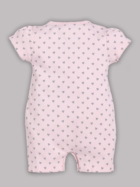 Half Sleeves Romper/Sleepsuit for Baby Girls 100% Pure Cotton-PINK