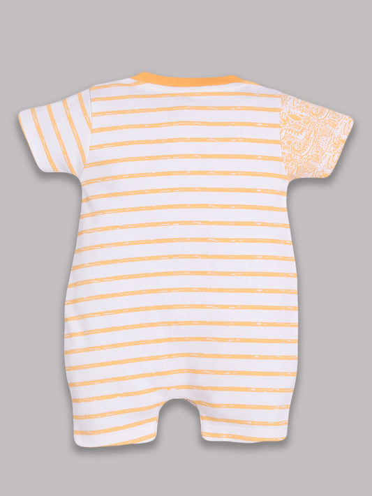 Half Sleeves Round neck Romper/Summer clothes/Creeper/new born/infent wear/ for Baby Boys 100% Pure Cotton-YELLOW