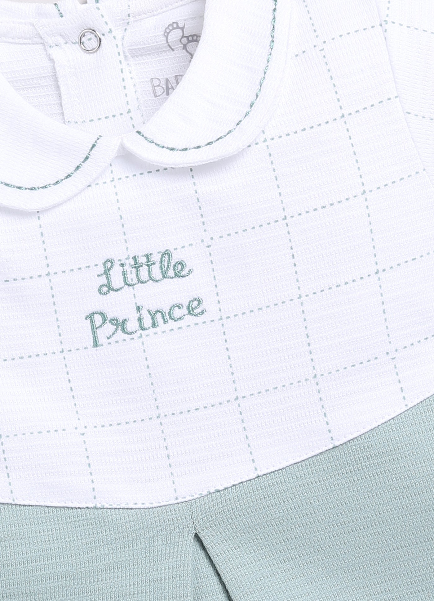 Little Prince Designer Baby Boy Romper- Pista Green