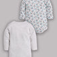 Girls Baby Romper for All Season/Sleep Suit/Comfort fit/ 100% Cotton (Set of 2)-WHITE MELLANGE