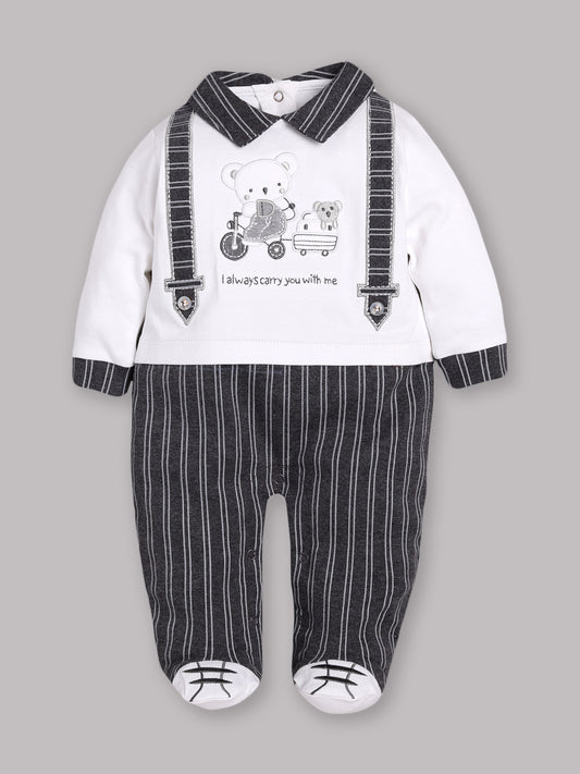 BABY GO 100% Pure Cotton Full Sleeves Rompers/Bodysuit/Sleepsuit for Baby Boys