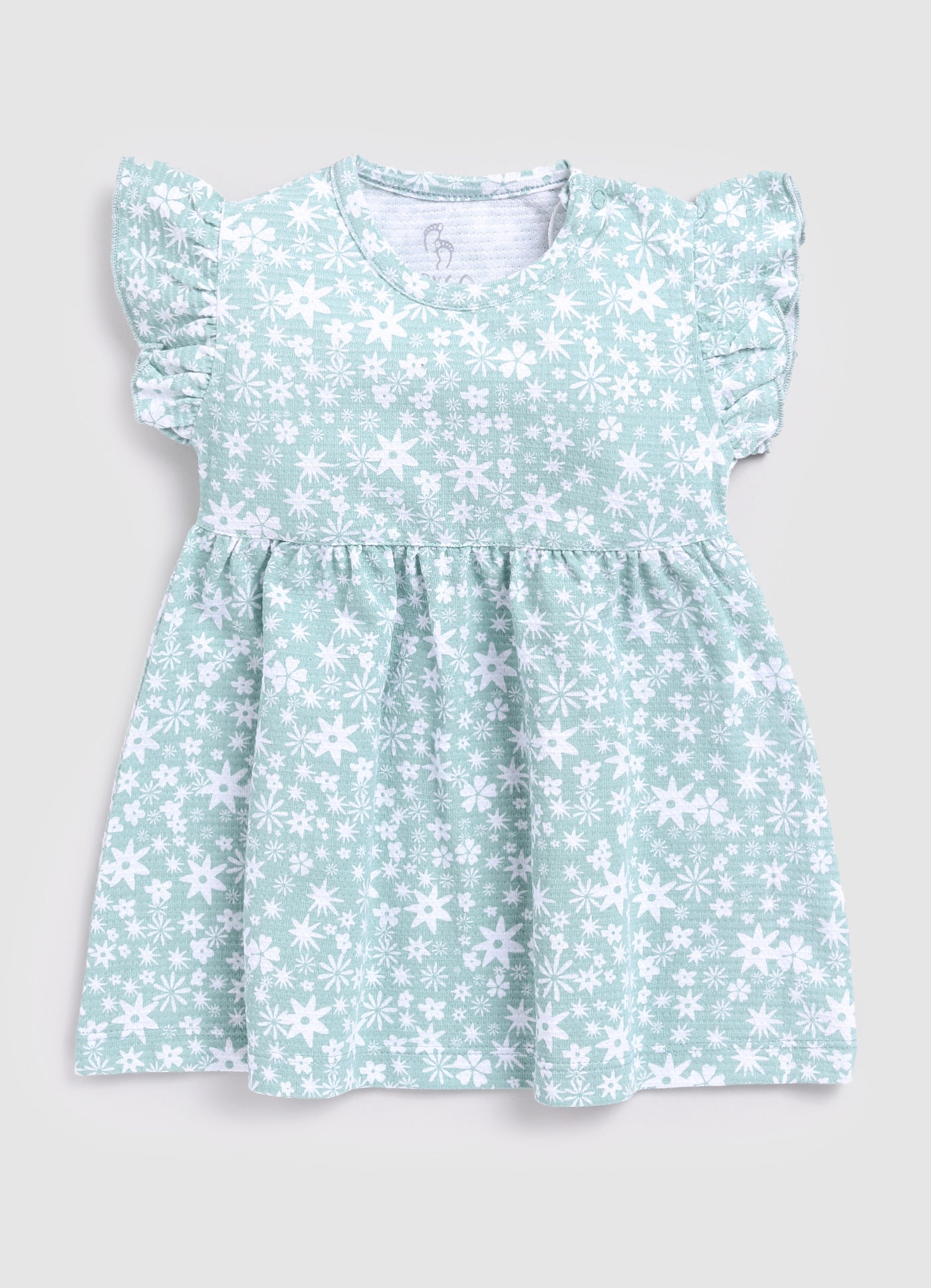 Printed Baby Girl Frock/Dress with Pant set-Green