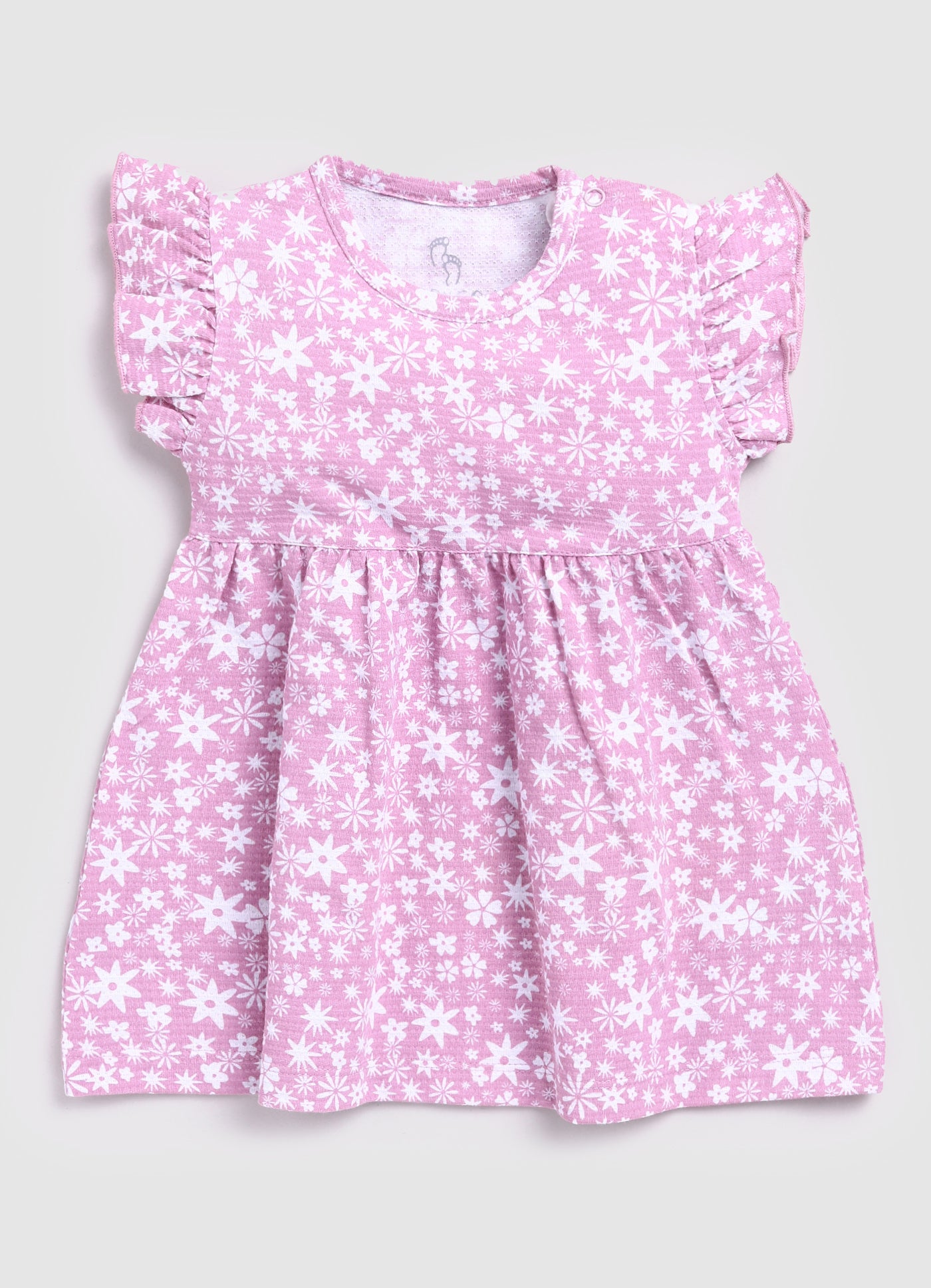 Printed Baby Girl Frock/Dress with Pant set-Pink