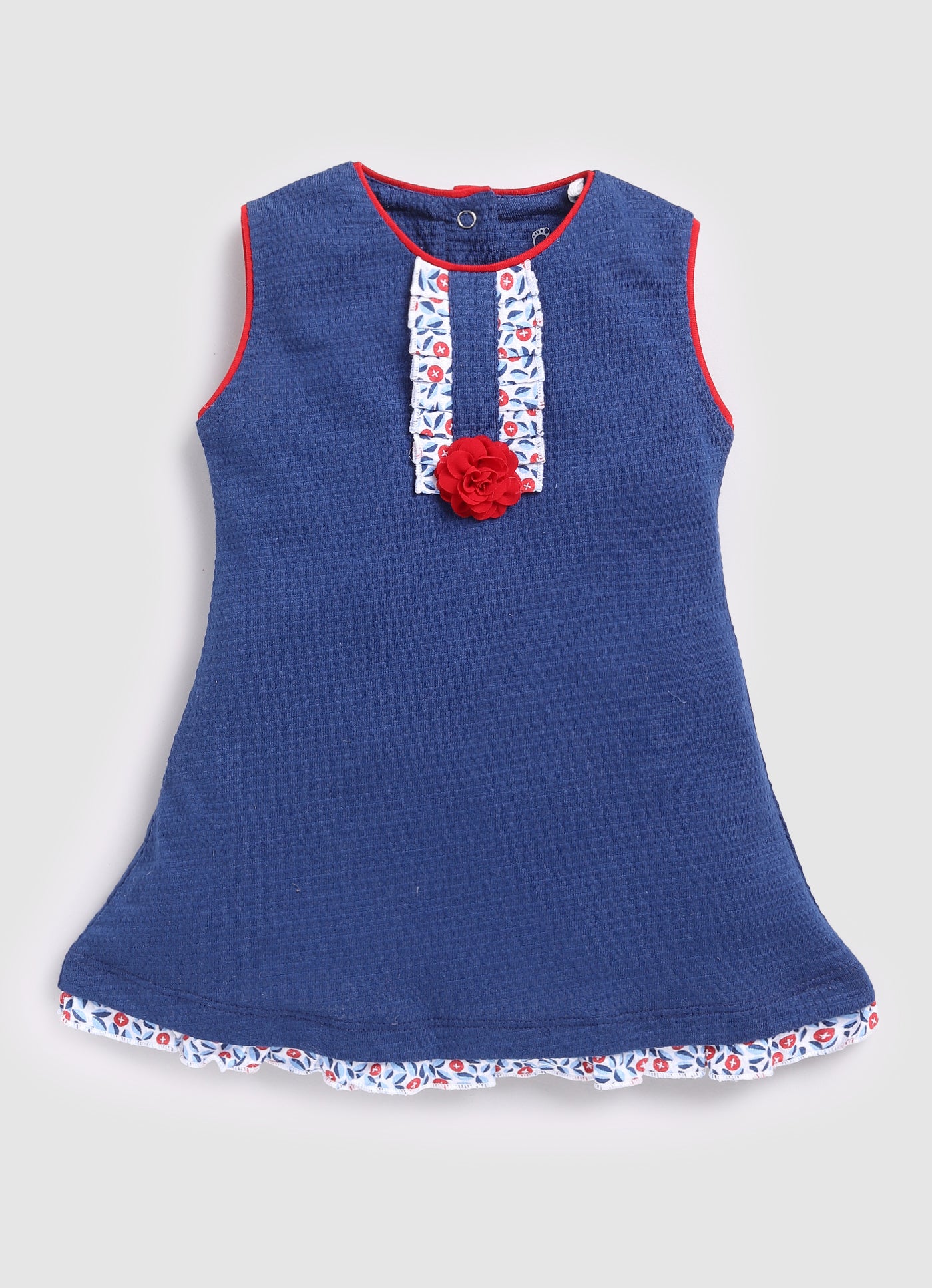 Sleeveless Baby Girl Frock-Navy