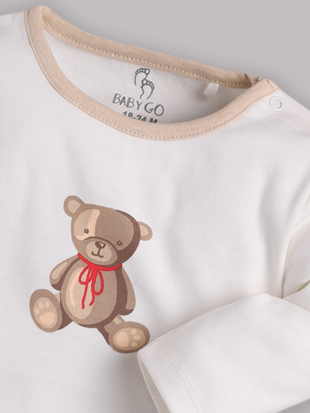 Baby full sleeve Cotton Dress/T-shirts pant set clothes for baby Boy BEIGE