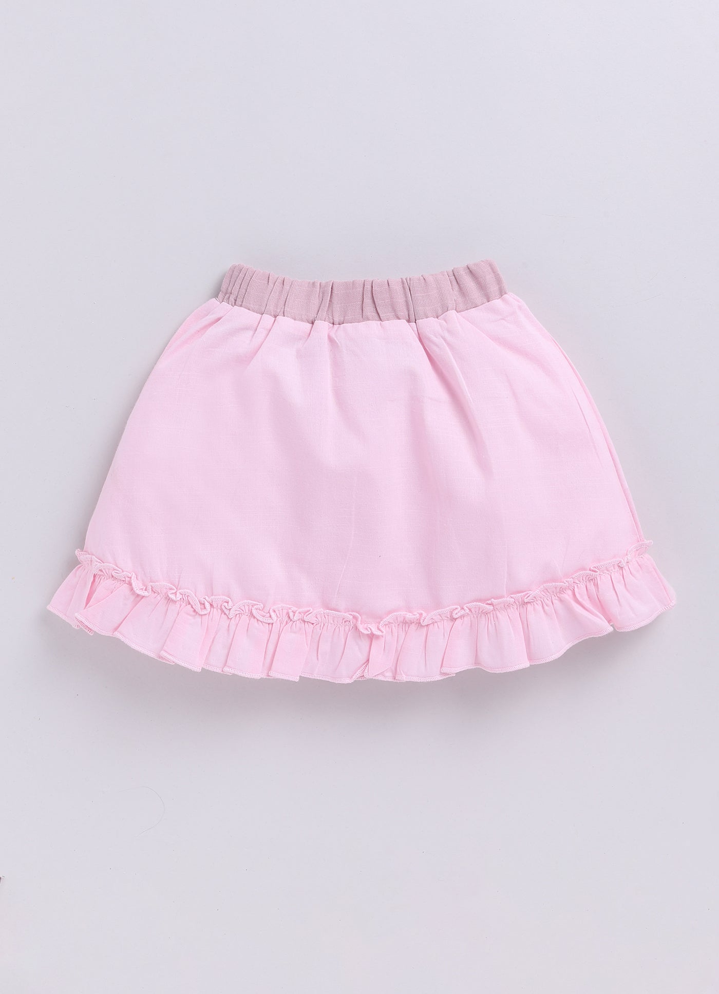 Baby Girl Floral T Shirt & Skirt-PINK