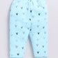 Baby Girl Heart Print Full Sleeve Night Suit-BLUE