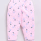 Cute Printed Girl Half Sleeves Night Suit-PINK