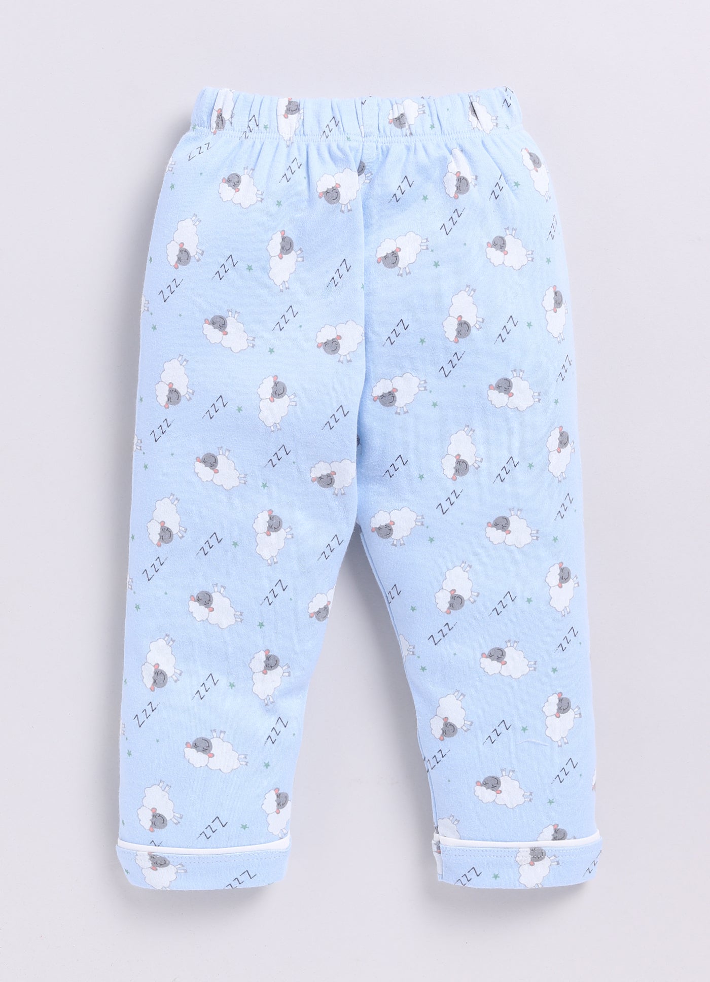 Cute Sheep Printed Baby Boy Night Suit-SKY BLUE