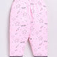 Baby Girl Cute Stars Half Sleeves Night Suit-PINK