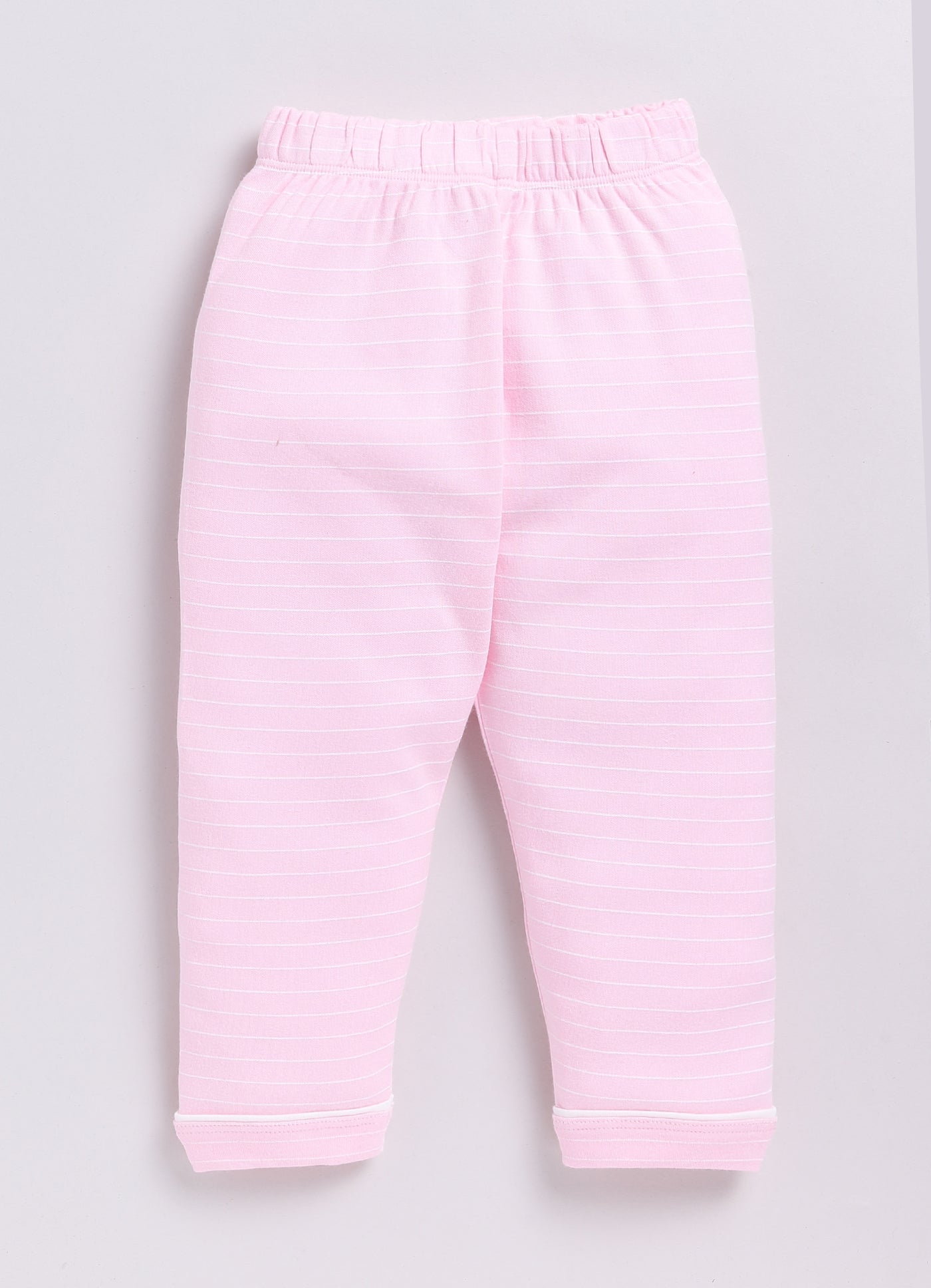 Stripped Printed Comfy Baby Girl Night Suit-PINK