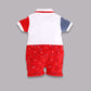 Half Sleeves Round neck Romper/Summer clothes/Creeper/new born/infent wear/ for Baby Boys 100% Pure Cotton-RED