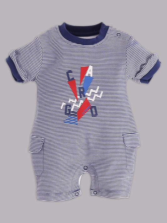 Half Sleeves Round neck Romper/Summer clothes/Creeper/new born/infent wear/ for Baby Boys 100% Pure Cotton-NAVY