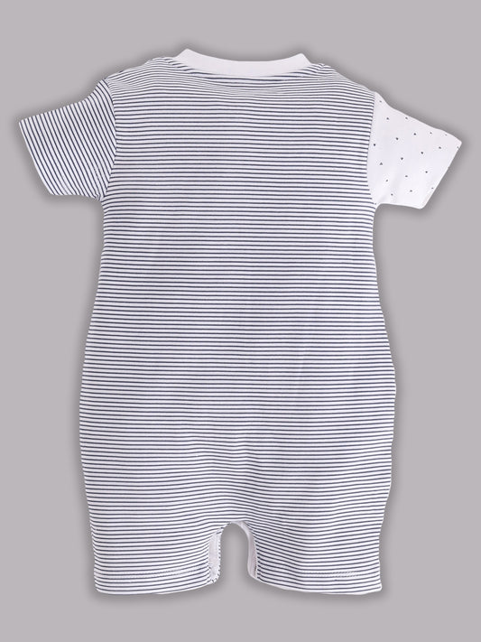 Half Sleeves Round neck Romper for Baby Boys 100% Pure Cotton-GREY