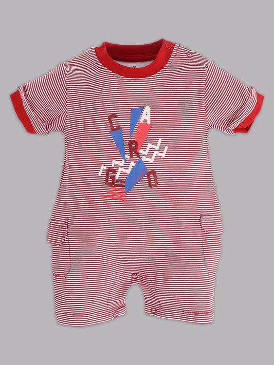 Half Sleeves Round neck Romper/Summer clothes/Creeper/new born/infent wear/ for Baby Boys 100% Pure Cotton-RED