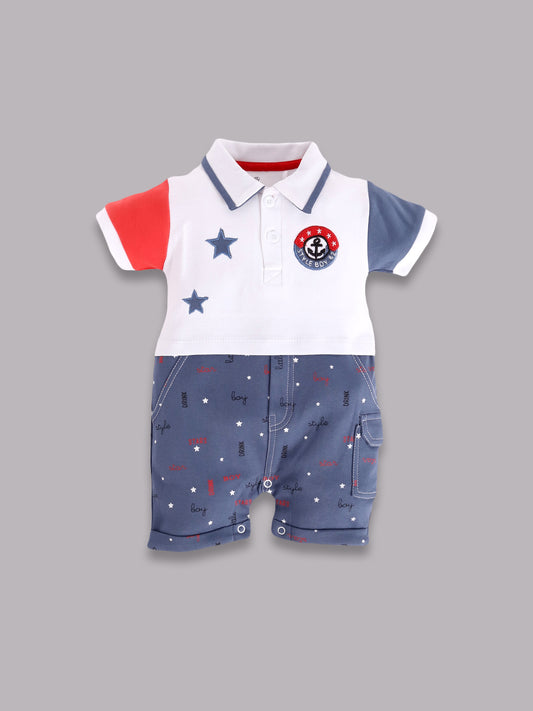 Half Sleeves Round neck Romper/Summer clothes/Creeper/new born/infent wear/ for Baby Boys 100% Pure Cotton-NAVY