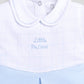 Little Prince Designer Baby Boy Romper- Sky Blue