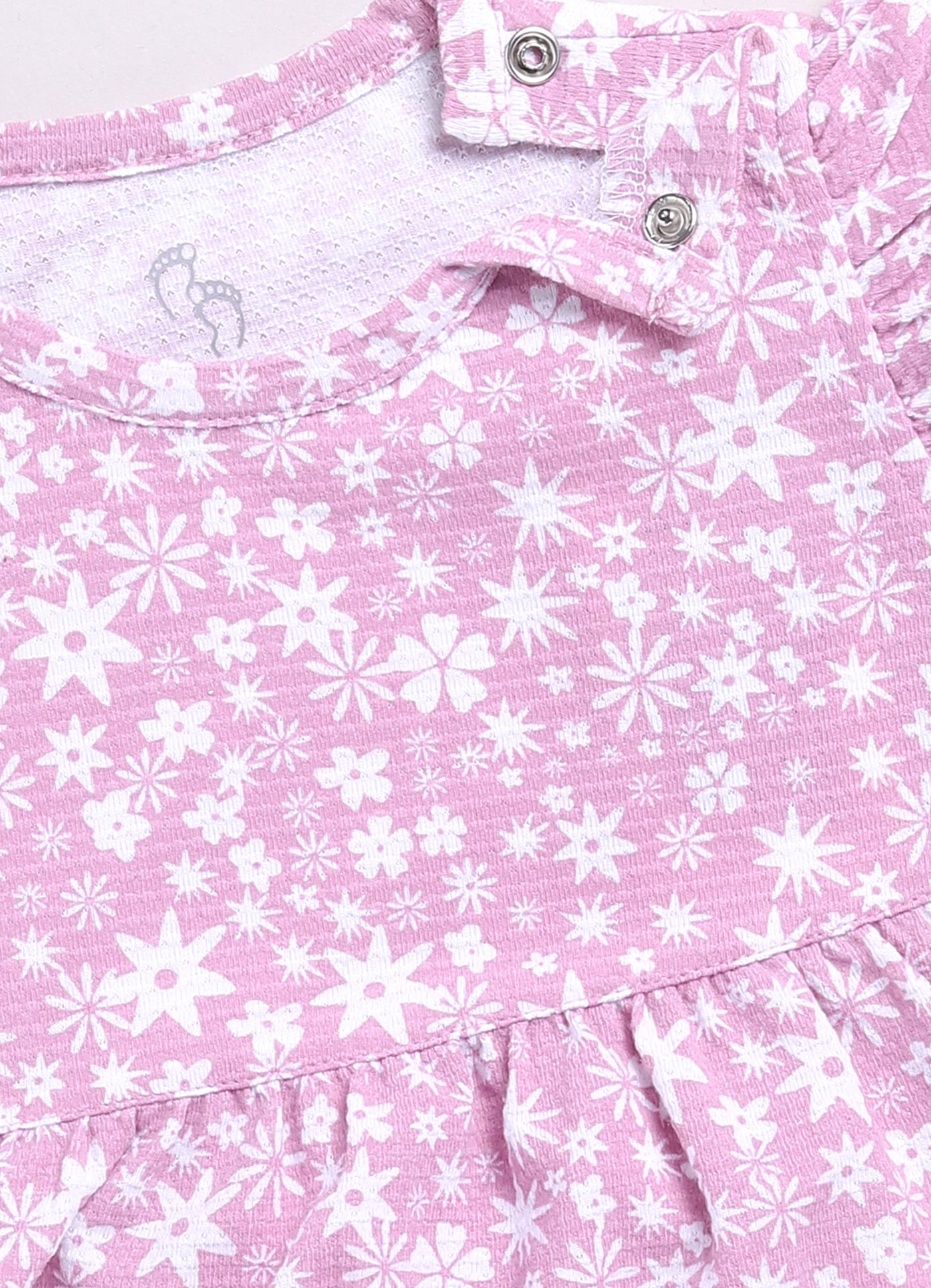 Printed Baby Girl Frock/Dress with Pant set-Pink