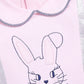 Cute Bunny Half Sleeve Baby Girl Frock/Dress with Pant-Pink