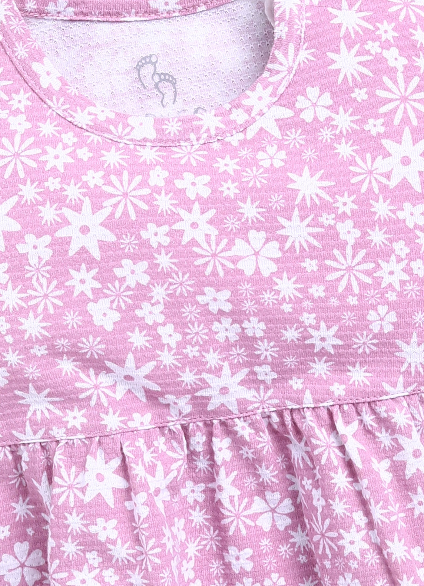 Printed Baby Girl Frock/Dress with Pant set-Pink