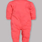 BABY GO 100% Pure Cotton Full Sleeves Rompers/Bodysuit/Sleepsuit for Baby Girl-RED