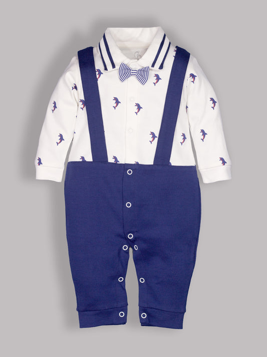 Designer Rompers for Baby Boys 100% COTTON-NAVY