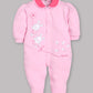 BABY GO 100% Pure Cotton Full Sleeves Rompers/Bodysuit/Sleepsuit for Baby Girl-PINK