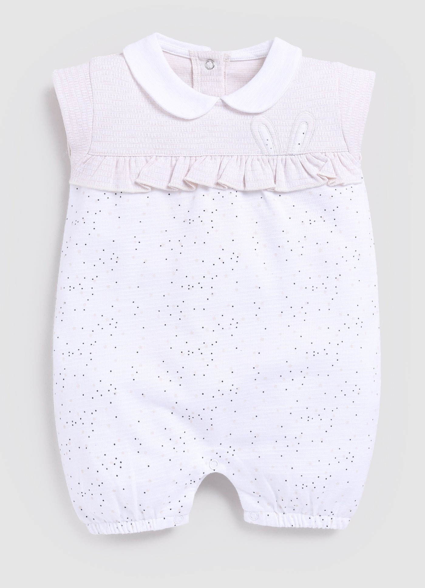 Comfy Summer Baby Girl Romper-Beige