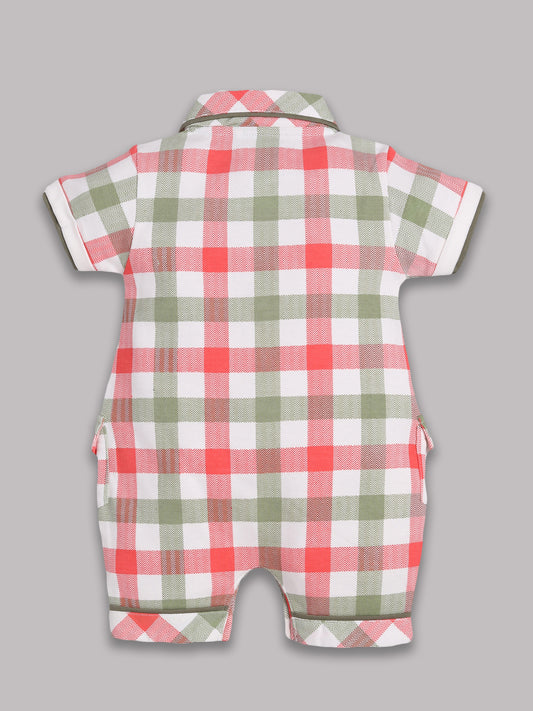 Half Sleeves Romper for Baby Boys 100% Pure Cotton-OLIVE