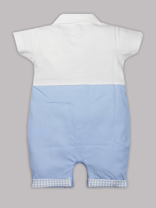 Half Sleeves Round neck Romper/Summer clothes/Creeper/new born/infent wear/ for Baby Boys 100% Pure Cotton-SKY