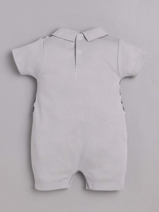 Half Sleeves Round neck Romper/Summer clothes/Creeper/new born/infent wear/ for Baby Boys 100% Pure Cotton-GREY