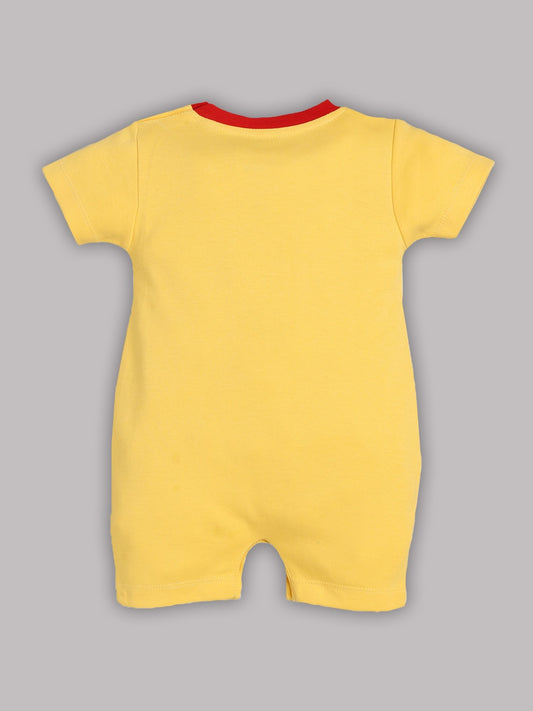 Half Sleeves Round neck Romper/Summer clothes/Creeper/new born/infent wear/ for Baby Boys 100% Pure Cotton-YELLOW