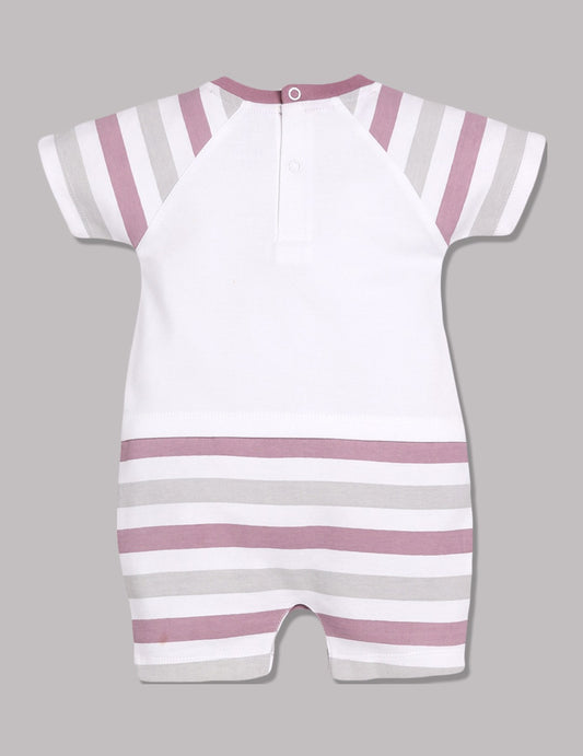 Half Sleeves Romper for Baby Boys 100% Pure Cotton-ROSE