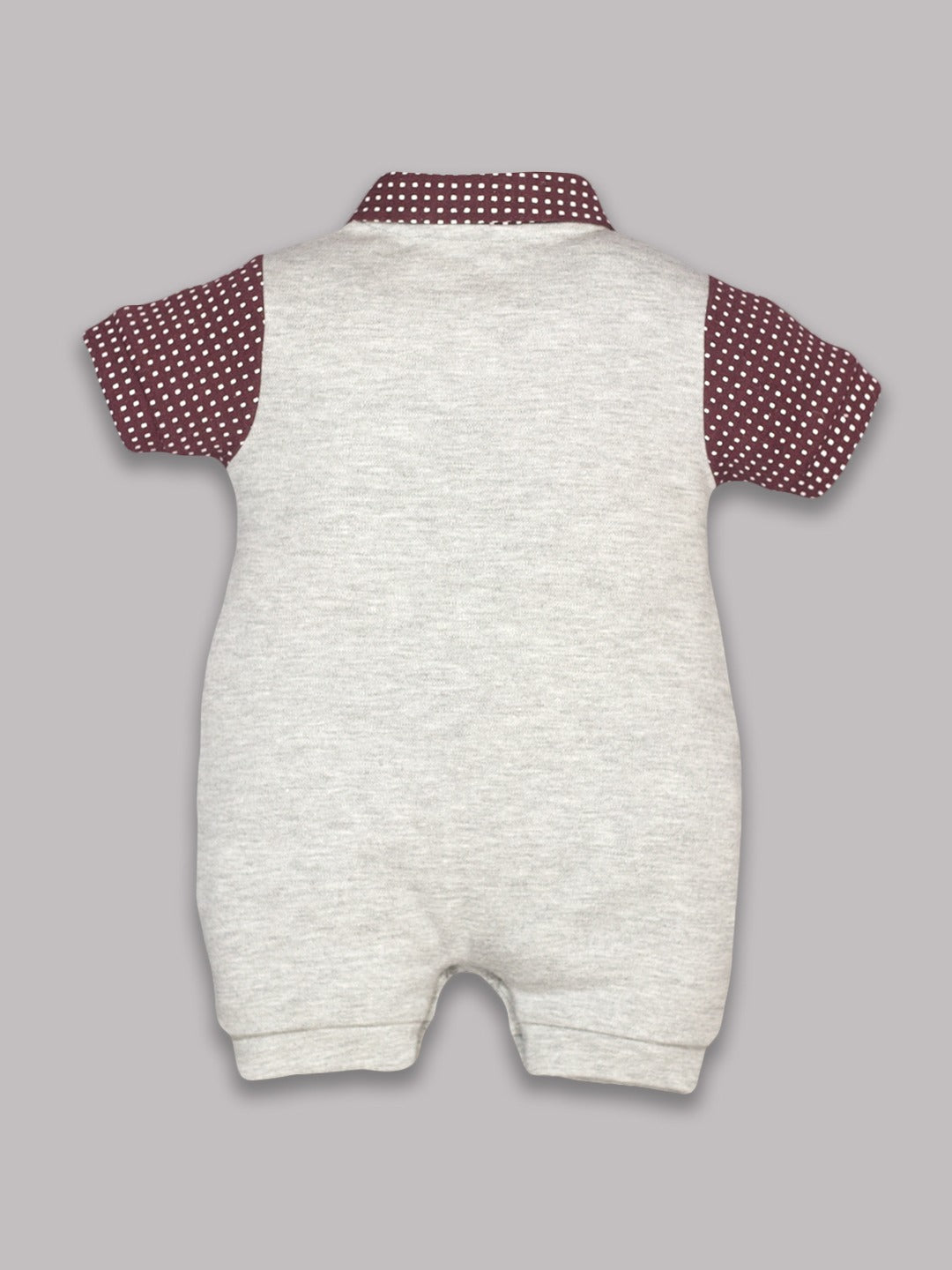 Half Sleeves Round neck Romper for Baby Boys 100% Pure Cotton-GREY