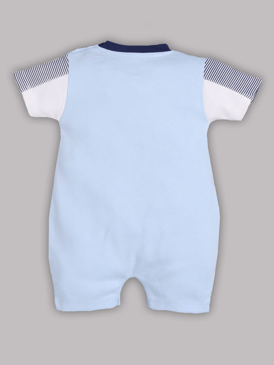 Half Sleeves Round neck Romper/Summer clothes/Creeper/new born/infent wear/ for Baby Boys 100% Pure Cotton-SKY