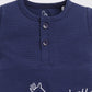 Designer Printed Baby Boy Romper-Navy