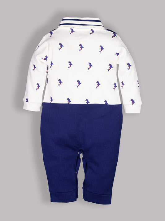 Designer Rompers for Baby Boys 100% COTTON-NAVY