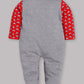 100% Pure Cotton Full Sleeves Rompers/Bodysuit/Sleepsuit for Baby Boys-RED