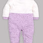 BABY GO 100% Pure Cotton Full Sleeves Rompers/Bodysuit/Sleepsuit for Baby Girls- PURPLE